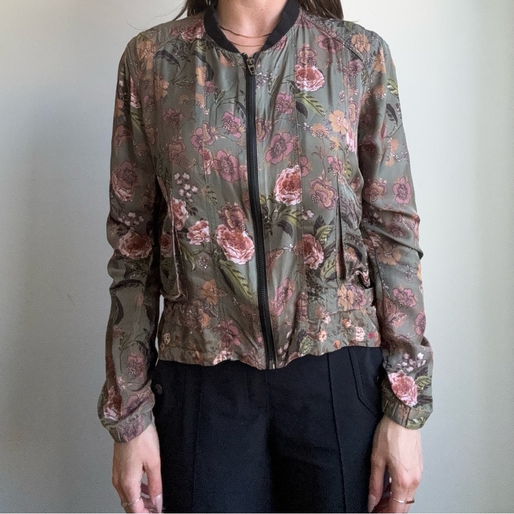 Floral Bomber Jacket
